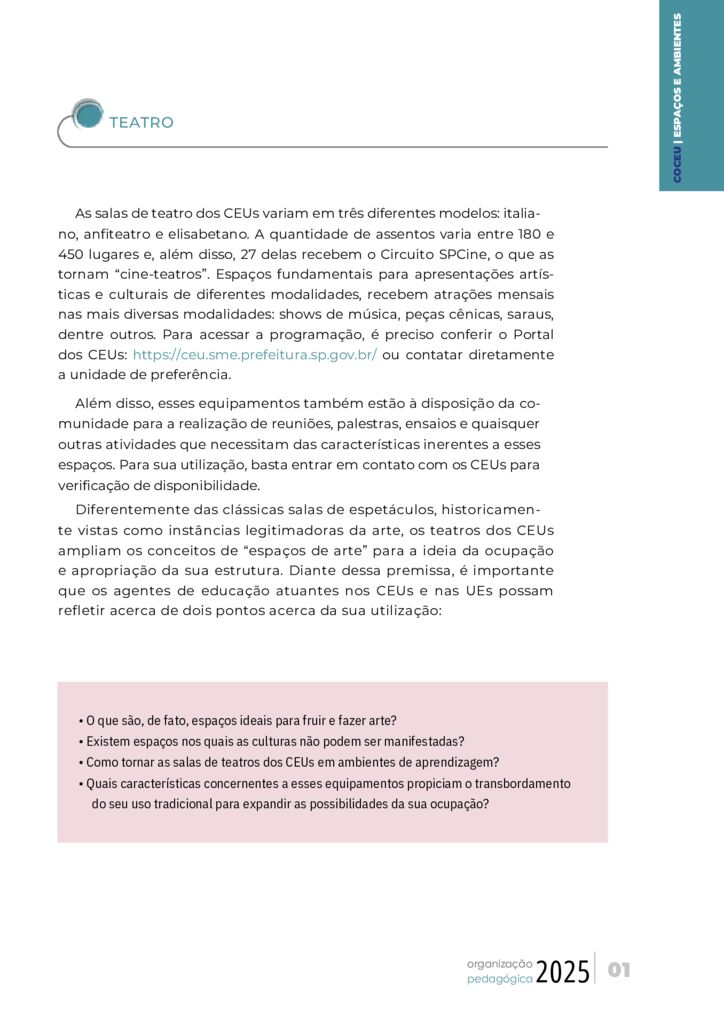 Este conteúdo é parte integrante do documento “Organização Pedagógica – 2025”. Código da Memória Documental: SMS56/2025.